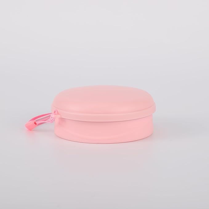 Qiao&Kai Collapsible Silicone Cup 6oz(180ml) with Gift Box – Portable, Leak-Proof Travel Tumbler for Hiking, Camping, Gym & Daily Use – BPA-Free, Eco-Friendly (Pink)