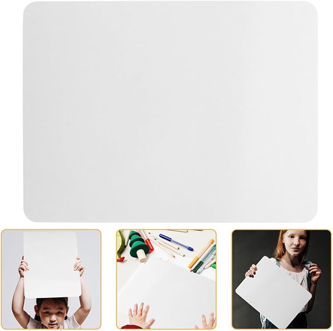 2pcs Double Sided Dry Erase Lapboards 9x12 Inches Portable Whiteboard Writing Boards for Students Office Desktop Memo Pad