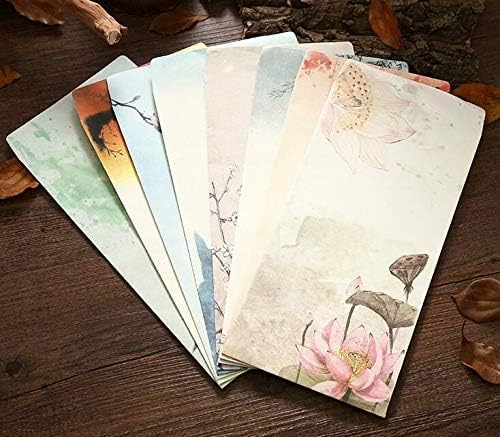 Retro A4 Stationery Paper and Envelopes Set,Letter Paper and Old Age Paper,Writing Paper and Printer Paper,32 Sheets Stationary Paper and 12 Envelopes(Retro)