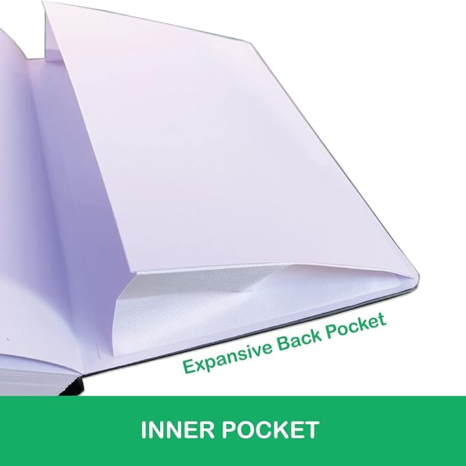BUKE Dotted Notebook Journal 180GSM Bamboo Thick White Paper 160 Pages 5 * 5MM Dot Grid, Lay Flat Binding,Colored Silver Edges, Bookmarks and Expandable Back Pocket (BKP-8)