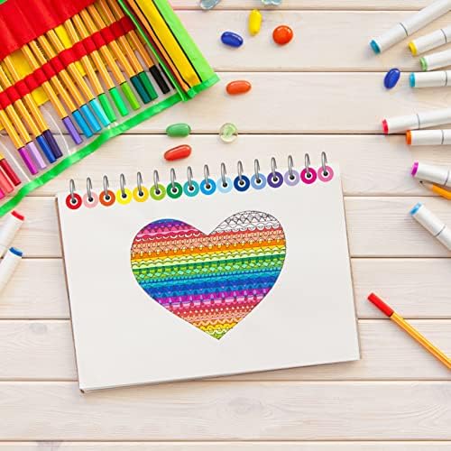 3000 Pieces Hole Reinforcement Stickers, 20 Color Designs Paper Hole Protectors Colorful Self-Adhesive Hole Punch Reinforcement Circle Labels for Loose-Leaf Paper Sheets (Outer 0.5”, Inner 0.25”)