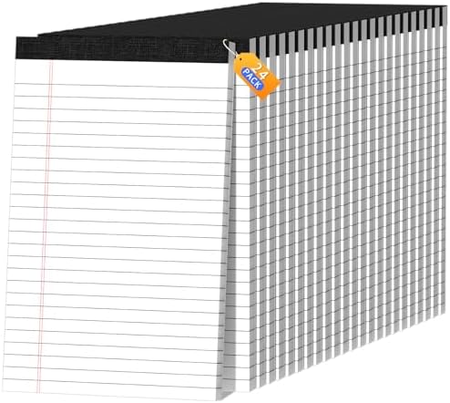 24pcs Legal Pads 5x8 White Note Pads Small Notepads College Ruled