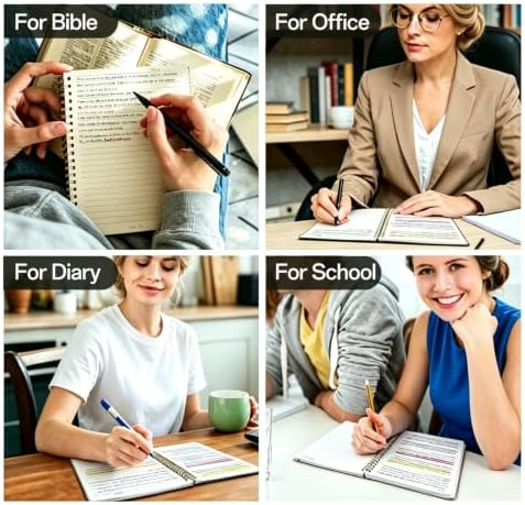 A5 Spiral Notebook, 100 GSM Hardcover Lined Journal with 200 Pages, College Ruled Wirebound Notebook for Work, School, Office and Travel, Green