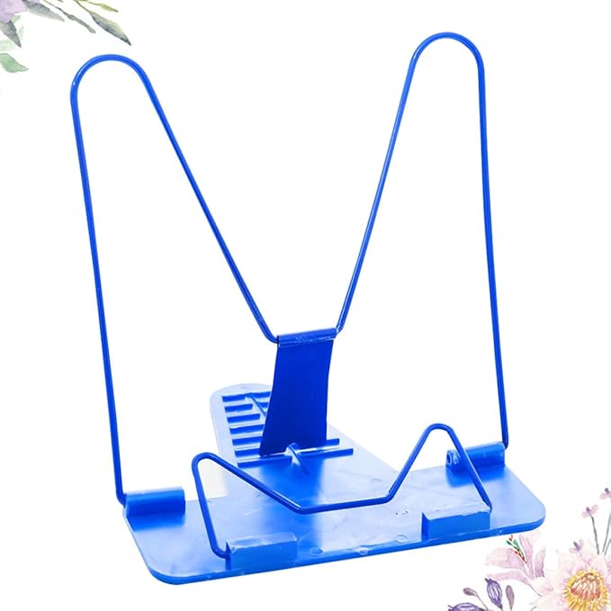Artibetter 2PCS Adjustable Multi-Purpose Reading Book Shelf Blue Portable Lightweight Book Support Stand with - Smooth Surface Angle for Home Office Study Dorm Library