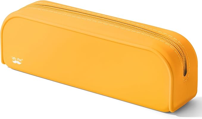 Mr. Pen- Silicone Pencil Case, Aesthetic Pencil Bag for Women, Makeup Pouch, Multifunctional Pouch for Stationery, Cosmetics and Electrical Goods Storage