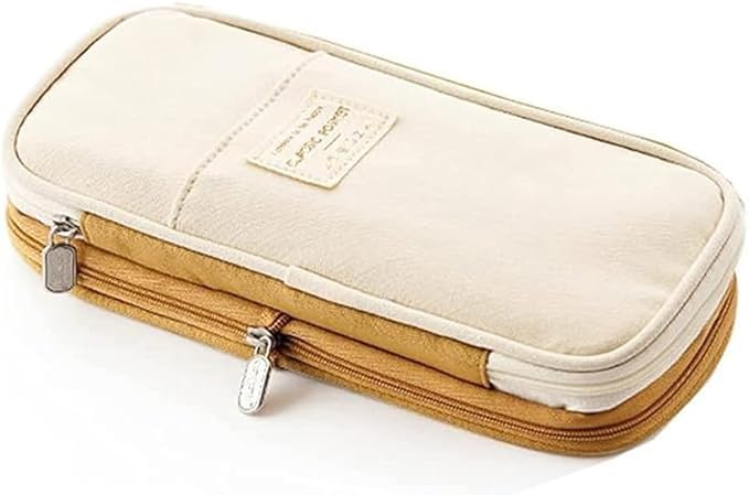 Arnuixty Large Storage Pencil Case Pen Bag with Zipper Big Capacity Pouch Organizer for Office Travel Holder Box