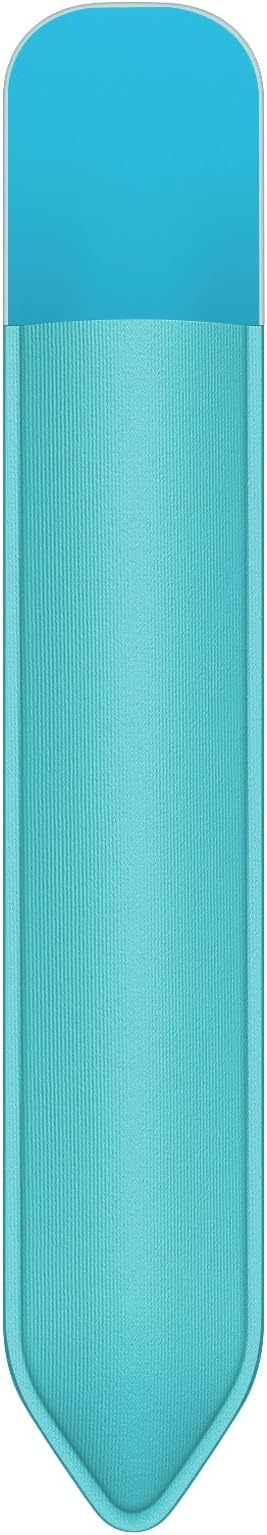 MoKo Pencil Holder Sticker Fit Apple Pencil Pro, Apple Pencil (USB-C), Apple Pencil 1st/2nd Generation, Elastic Pencil Pocket Pouch Adhesive Sleeve Attached to iPad Case for Stylus Pens, Cyan Blue