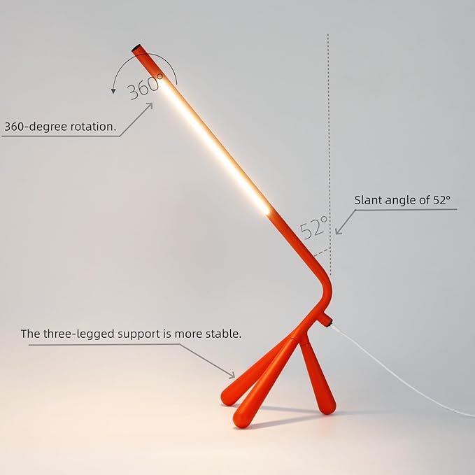 LED Creative Desk Lamp with USB Tybe-c Stepless Dimmable Eye Caring Desk Light for Home Office Bedroom Bedside College Dorm, Reading Lamp,Decorative Gift Table Lamp White