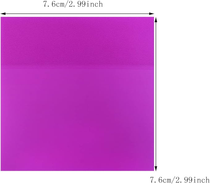 ONLYKXY 4 Pack Transparent Sticky Notes 7.6x7.6CM Self-Stick Book Tabs 200 Sheets Waterproof PET Post Memo Label Markers Sticky Notes Pad (Purple)