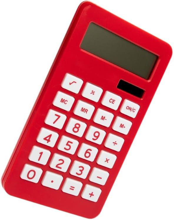 JAM PAPER Desktop Calculator - 10 Digit LCD Display - 3 3/4 x 6 3/4 Inches - Assorted Colors - Bulk 10/Pack
