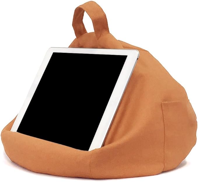 Bean Bag Cell Phone Holder, Beanbag Tablet Pillow Stand Portable, Book Pillow For Reading In Bed, Bed Tablet Holder Bookholders For Desk Textbook Recipe Music Scores Magazines, Reading Lover Gift