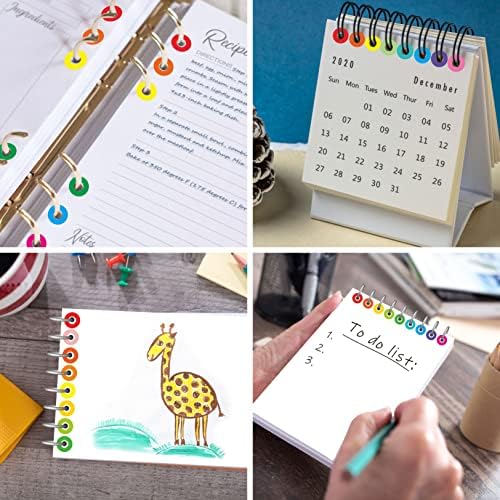 3000 Pieces Hole Reinforcement Stickers, 20 Color Designs Paper Hole Protectors Colorful Self-Adhesive Hole Punch Reinforcement Circle Labels for Loose-Leaf Paper Sheets (Outer 0.5”, Inner 0.25”)