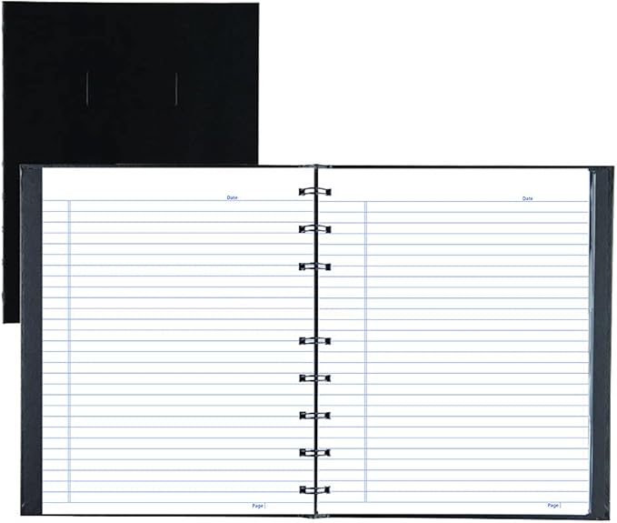 Blueline Notepro Composition Notebook, Black, 9.25 x 7.25 inches, 192 Ruled Pages (A9C.81) - (Pack of 5)