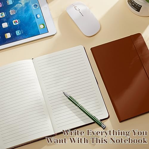 Laumoi 14 Pack Hardcover Lined Journal Notebooks Bulk,Brown,A5