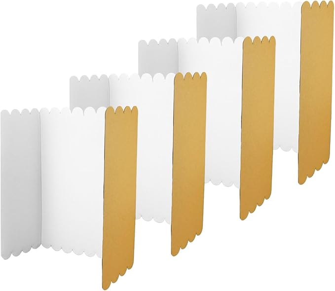 4Pcs Tri Fold Boards 25x16 Inches Display Board Corrugated Project Boards Small Display Boards Science Fair Board Poster Board for Science Fairs, School Projects and Business Project