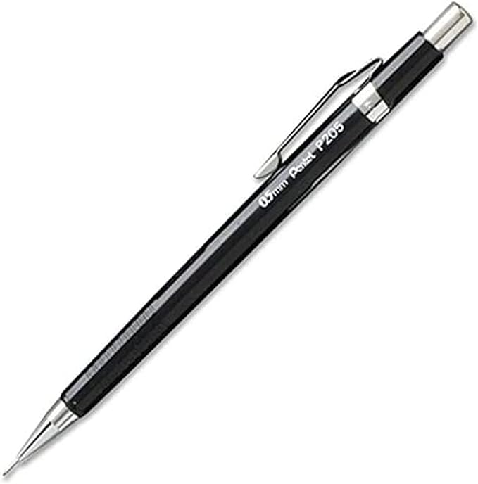 Pentel Sharp Mechanical Pencil 0.5mm, Pack of 5 Black Mechanical Pencils