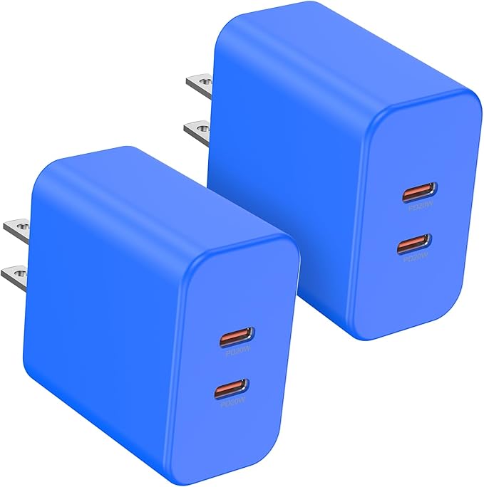Susnwere 40W Dual USB C Charger Block,2-Port Fast USB-C Power Adapter Wall Charger Plug Type C Charging Block for Laptop Computer & Tablets/Phones iPhone 15/14/13/12/11/X, iPad,Samsung,Google 2 Pack