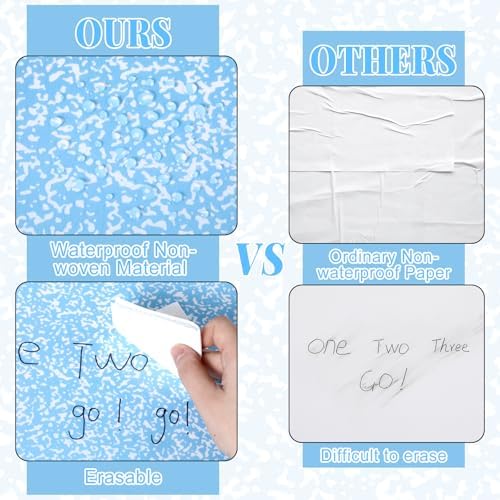 Blue Composition Bulletin Board Roll Non-Woven Fabric Poster 15.7" x 12ft