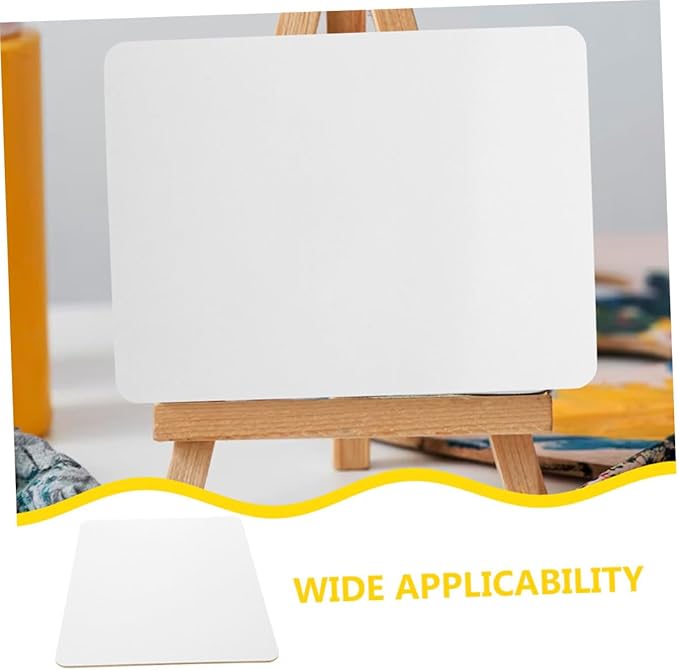 Angoily 2pcs Double-Sided Dry Erase Lapboards Portable Plastic Writing Boards Reusable Whiteboards for Classroom Students Teachers Erasable Note Taking