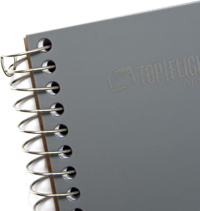 Top Flight Wired 5-Subject Wirebound Notebook with 8 Pockets, 160 Sheets, College Rule, 11 x 8.875 Inches, 1 Notebook, Cover May Vary (33182)