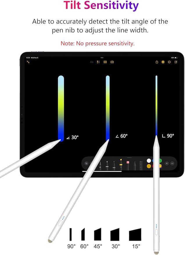Pencil for iPad 9th&10th Generation: 15 mins Fast Charge for Apple Pencil 1st Generation, iPad Pen Compatible with 2018-2025 Apple iPad Pro 11"/12.9"/M4, Air 3/4/5/M2/M3,Mini 5/6
