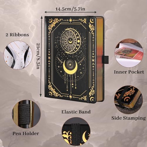 TIEFOSSI Line Journal Notebook for Women Men, 316 Pages,8.3x5.8 IN