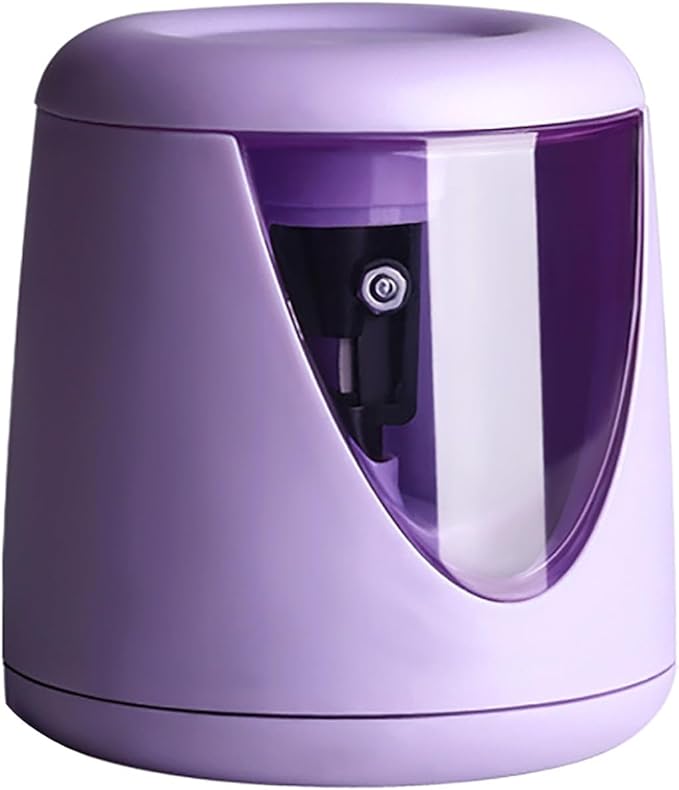 Electric Pencil Sharpener for Eyeliner and Lip Liner - Dual Use Cosmetic and Classroom Pencil Sharpener(Purple)