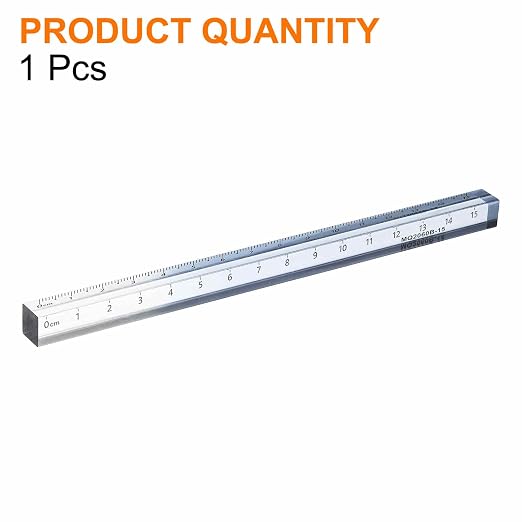 HARFINGTON Acrylic Clear Straight Rulers 15cm Metric Transparent Gradient Three-Dimensional Plastic Ruler Square Cube Measuring Tool for Classroom Office, Gray