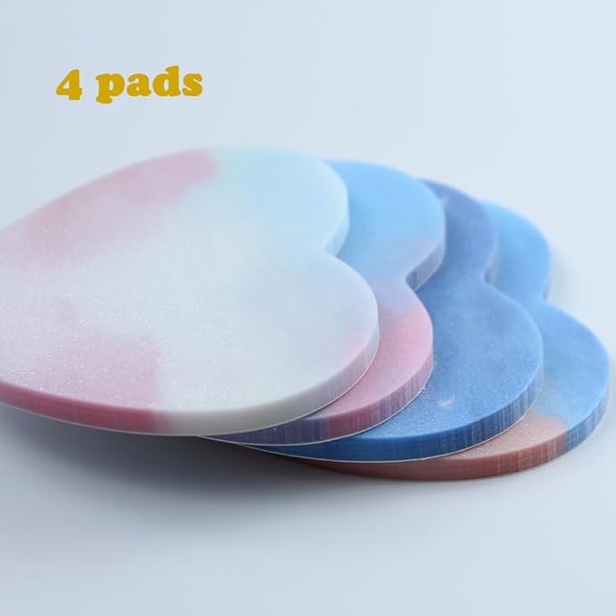 Cute Heart Shaped Transparent Sticky Notes for Annotating 200 Sheets Sparkly Self Adhesive Removable Waterproof Memo Pad Fun Colored Clear Sticky Notes 4 Pack