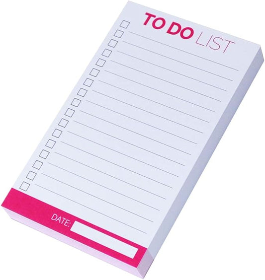 Home Advantage Vertical Index Card To Do Checklist (Pink, 3x5)
