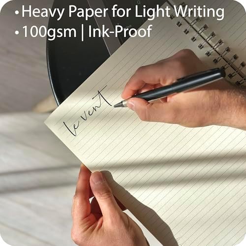 le vent Lined Spiral Notebook 8.5 x 11 | 2 Pack 200+200 A4 Lay Flat Pages | Hardcover College Ruled Notebooks | Smooth 100gsm Ink-Proof Paper | Daily Writing Journal for Work & Study