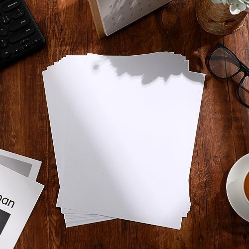 Sabary 400 Sheets Dot Cross Grid Graph Paper 8.5 x 11 Inches Letter Size Grid Paper Unpunched Refills Graph Paper Large Grid for Planning Bullet Journaling Thick Paper Smooth, White (Classic Style)