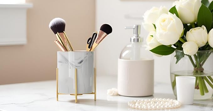 Pen Holder for Desk Cute &Home and Office Decor for Makeup Brush Holder Cup, Stationery Holder, School