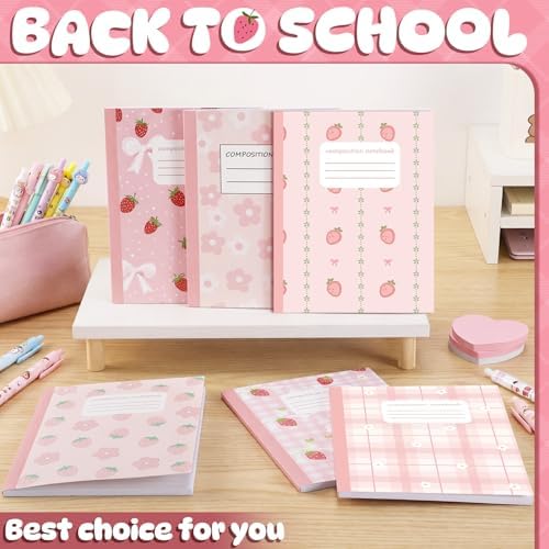 Harloon 6 Pack Kawaii Composition Notebooks Wide Ruled Journal Bulk
