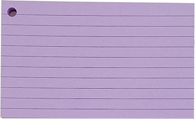 Lined Indexes Cards Flashcards Presentation Studying Note Blanks Revisions for Home and School Lined Indexes with Binding Rings