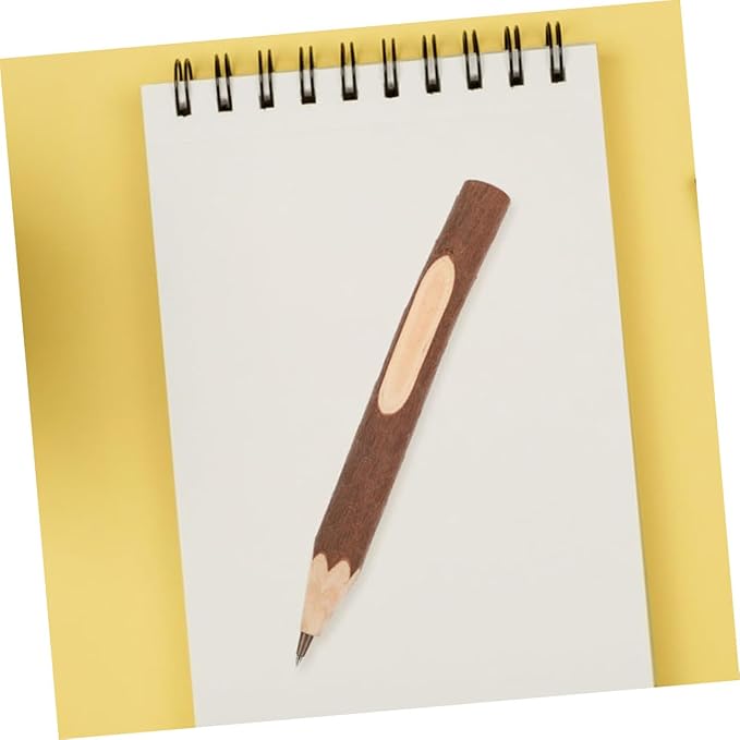 Wooden Ballpoint Pens 17cm Biodegradable Tree Bark Surface Convenient Writing Multi-function Portable Pens 10pcs for Office and School Use