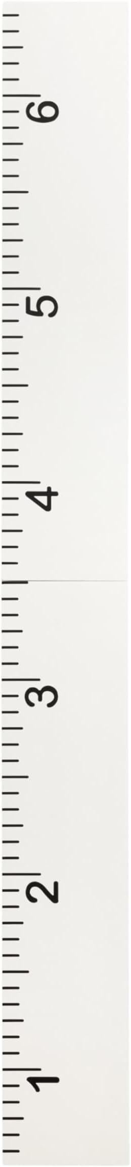 Kate and Laurel Modern 6.5-Foot Growth Chart Wooden Wall Ruler; 8 x 72; White; Decorative Wall-Mounted Height Chart for Kids for Use as Nursery or Children's Bedroom Decor