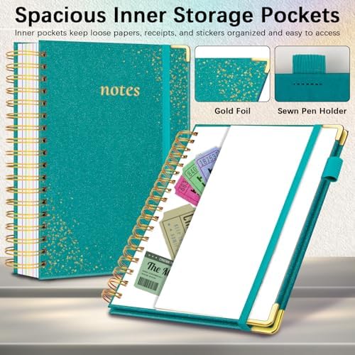 Hardcover Spiral Notebook with Tabs & Dividers, 8.5"x11" 5 Subject