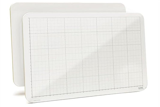 Handheld Grid Whiteboard, 11" x 17" x 1/8" Double Sided Dry Erase Grid Lap Boards, No Ghosting, Made in The USA