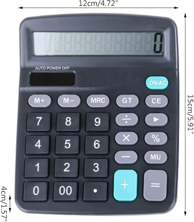 Large Screen 12 Digits Calculator Desktop Electronic Calculators Home Office School Financial Accounting Tool