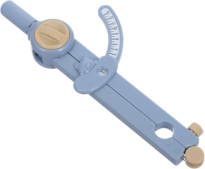 Multifunctional Digital Drawing Compass Locking Mechanism, Small Math Compass for Students, Blue Geometry Drafting Tool Kit for Classroom Use