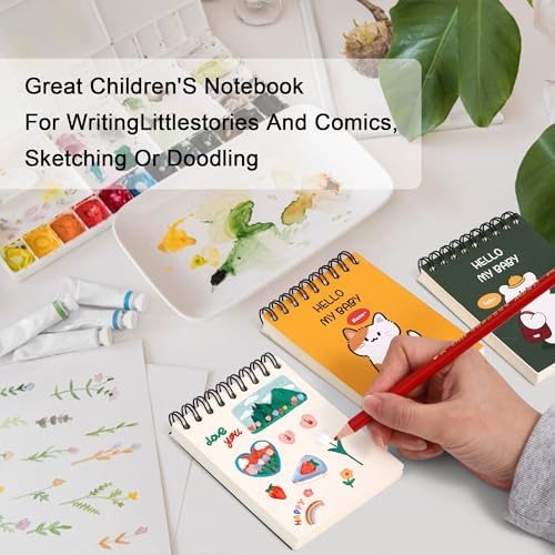 8pcs Dreamdove Blank Page Journal 3.1" X 4.3"Small Spiral Pocket Notebook Blank Unlined Notepads160 Pages Cute Spiral Blank Notebook No Lines Top Notebook Unlined Little Memo Steno Note Pads Nursing Notepad For Work, School, Office, Nurse, Travel
