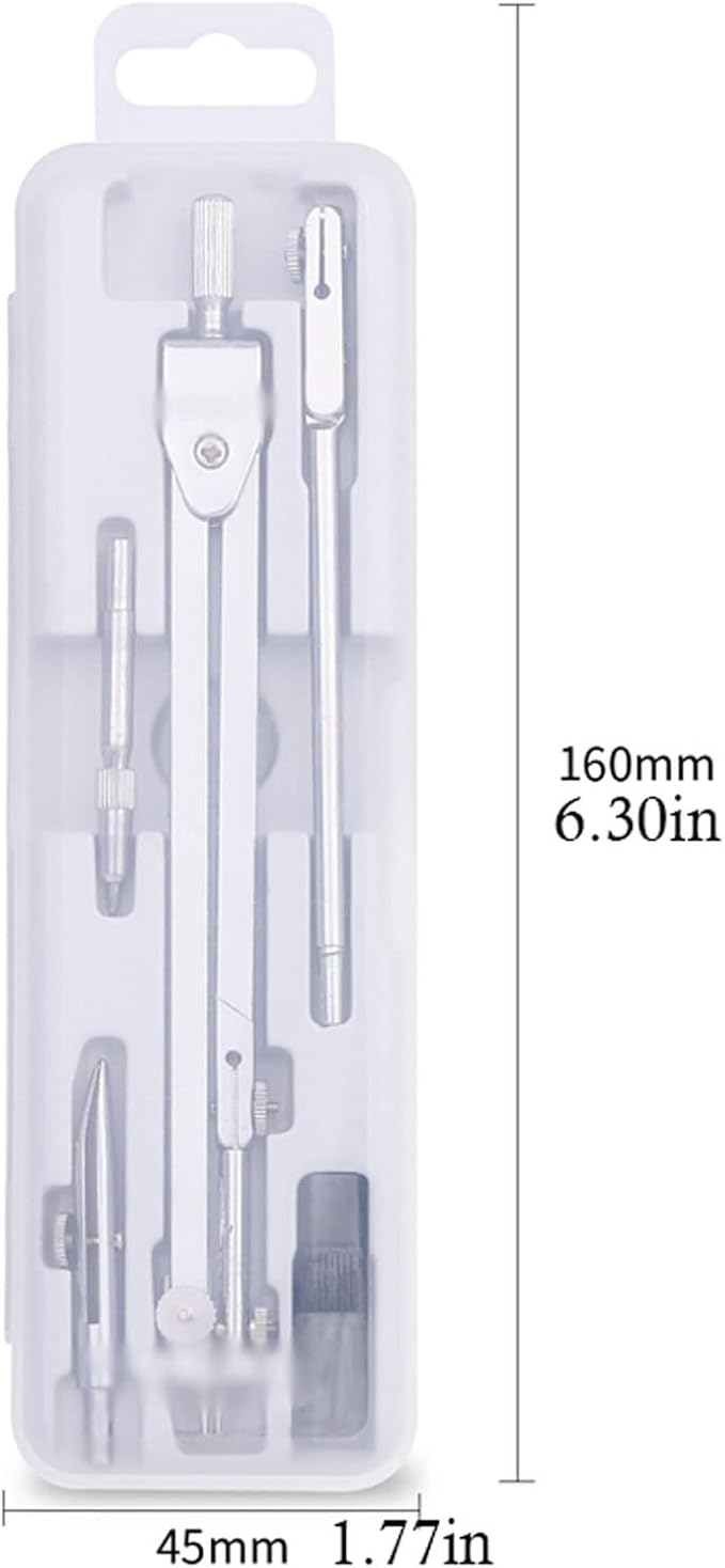 UNNS Drawing Compass Compass Set, Compass for Geometry Math Geometry Kit Drafting and Drawing Tools for Student and Engineering Drawing Geometry Set (Color : E)