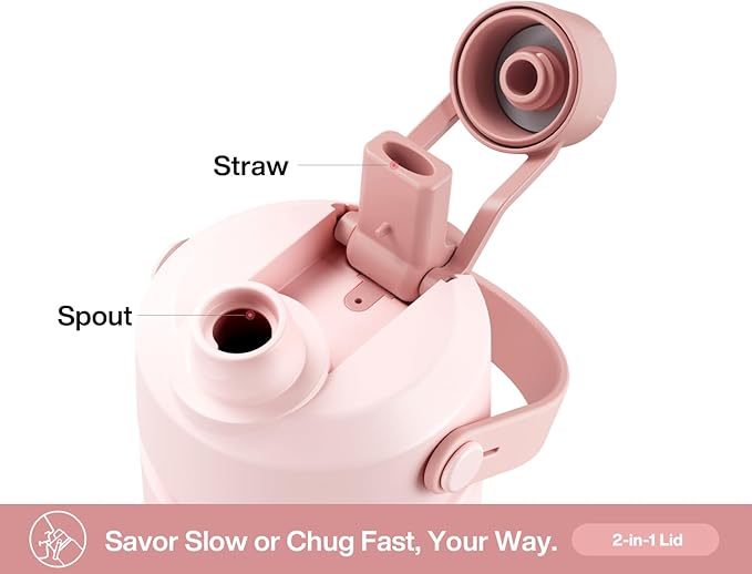 POWCAN 26 oz Insulated Water Bottle with 2-in-1 Straw and Spout Lid, Keep Cold 24H, Leak-Proof, Fits in Car Cup Holder, Stainless Steel Water Bottle for Dog Lovers, Puppy Theme, Gift (Pawfect Day)
