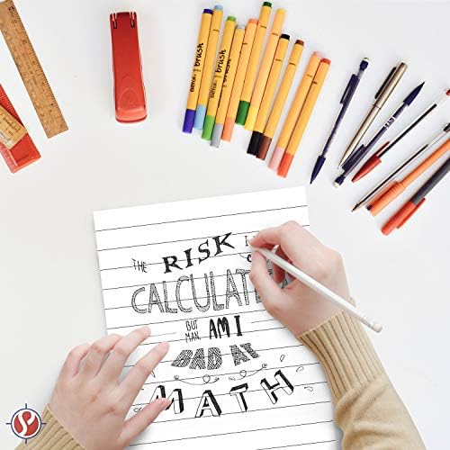 Memo Pads, White, With Black Lines – Lined Paper Notepads, Scratch Pad, Writing Pad for Planning, To-Do Lists, Appointments, Reminders, Home, Office – 50 Sheets Per Pad, 10 Pads per Pack – 4" x 6"