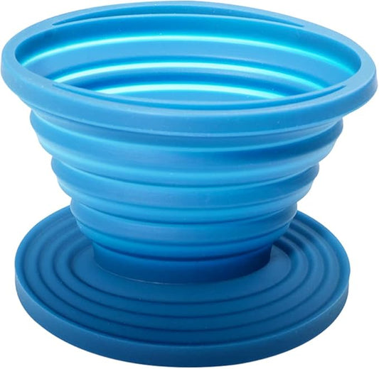 Collapsible Coffee Filter Silicone Coffee Maker Reusable Coffee Dripper For Hiking, Camping, Home, Office (Blue)