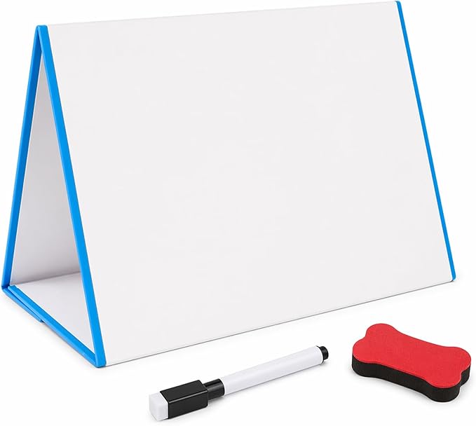 Dry Erase Boards 8 x 13 Inch Collapsible Double-Faced Magnetic White Board Teaching Tools Homeschool Supplies for Students Teachers Classroom