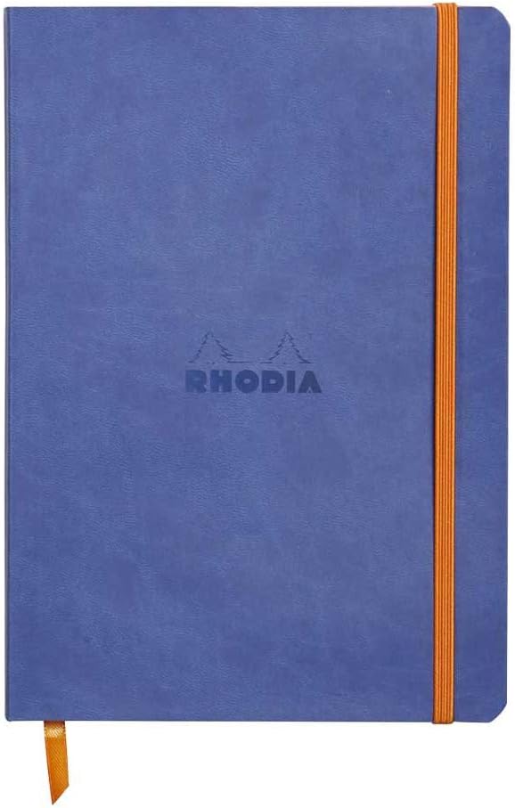 Rhodia Rhodiarama SoftCover Notebook - 80 Dots Sheets - 6 x 8 1/4 - Sapphire Cover