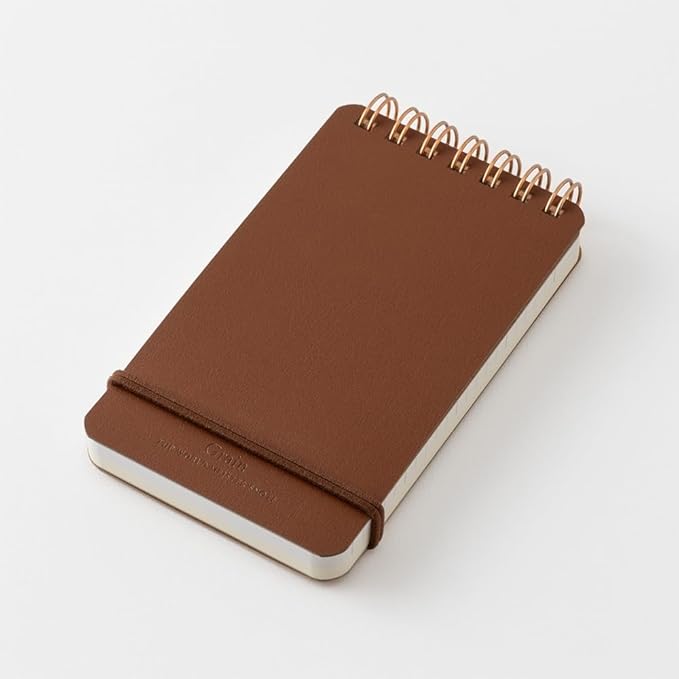 Midori 11799006 Notepad WM Ring Memo Grain Dark Brown
