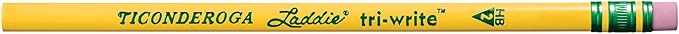 Ticonderoga PENCIL LADDIE TRI-WRITE W/ERASER 36 Count (Pack of 6)